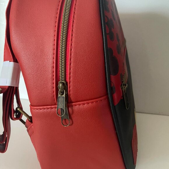 LOUNGEFLY DISNEY MICKEY MOUSE DIAGONAL POCKET MINI BACKPACK NEW EXCLUSIVE